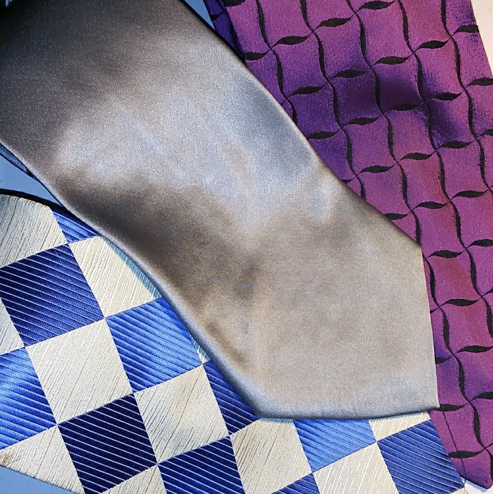 Big & Tall Man's Silk Tie Trio